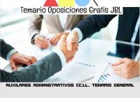 temario oposicion AUXILARES ADMINISTRATIVOS CC.LL.: TEMARIO GENERAL
