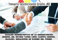 temario oposicion AUXILIAR ADMINISTRATIVO DE LA ADMINISTRACIÓN GENERAL DEL ESTADO TURNO LIBRE (CUERPO GENERAL AUXILIAR): SIMULACROS DE EXAMEN DEL PRIMER EJERCICIO