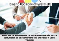 temario oposicion AUXILIAR DE ENFERMERIA DE LA ADMINISTRACIÓN DE LA COMUNIDAD DE LA COMUNIDAD DE CASTILLA Y LEON. TEMARIO