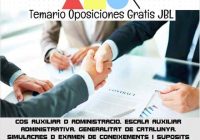 temario oposicion COS AUXILIAR D ADMINISTRACIO: ESCALA AUXILIAR ADMINISTRATIVA: GENERALITAT DE CATALUNYA: SIMULACRES D EXAMEN DE CONEIXEMENTS I SUPOSITS PRACTICS (edición en catalán)