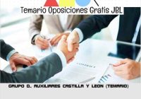 temario oposicion GRUPO D.: AUXILIARES CASTILLA Y LEON (TEMARIO)