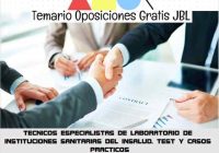 temario oposicion TECNICOS ESPECIALISTAS DE LABORATORIO DE INSTITUCIONES SANITARIAS DEL INSALUD: TEST Y CASOS PRACTICOS